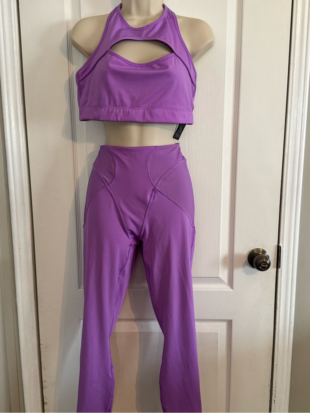 SAVAGE X FENTY Purple Athletic Cutout Sports Bra & High-Waist Leggings Set